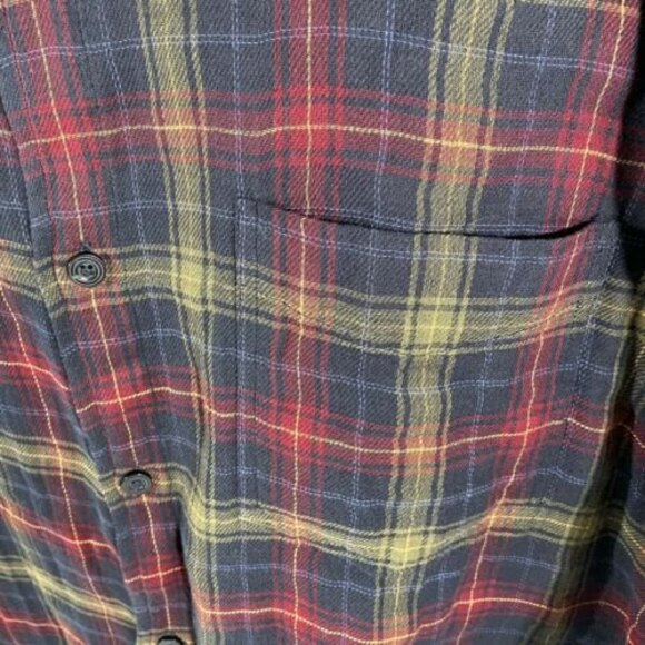 Carbon 2 Cobalt Shirt Mens Size‎ XL Blue Red Yellow Button Up Plaid Lightweight - Picture 4 of 12